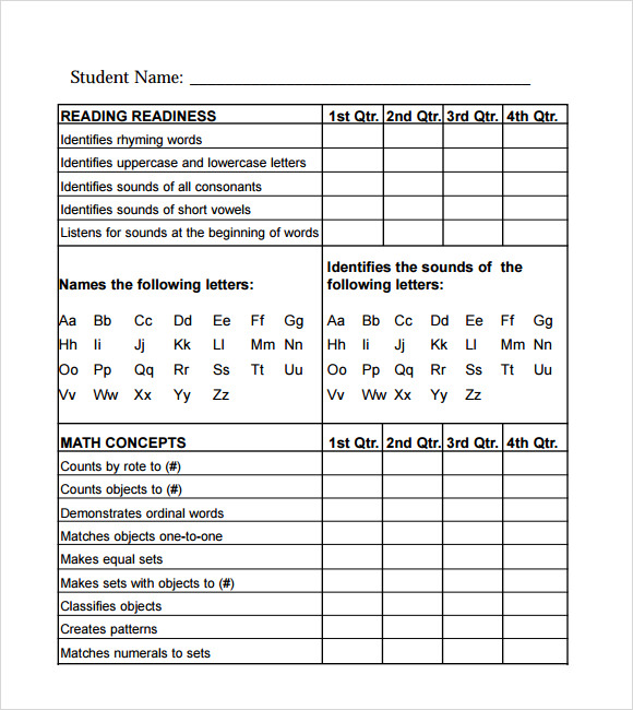 8 Report Card Templates: Free Samples Examples Formats Sample