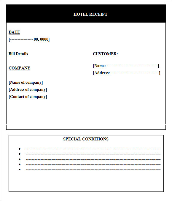 free receipt templates microsoft word