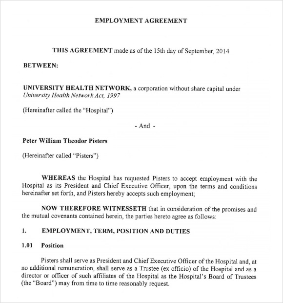 individual employment agreement