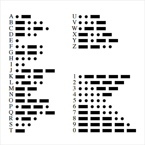 Morse Code Chart Printable Customize and Print