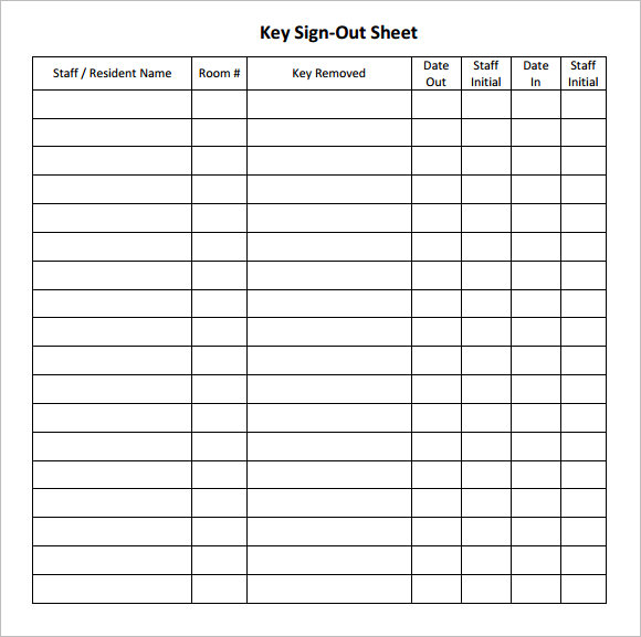 FREE 14+ Sign Out Sheet Templates in Google Docs Google Sheets