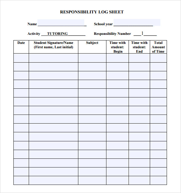 FREE 16+ Sample Log Sheet Templates in Google Docs | Google Sheets ...