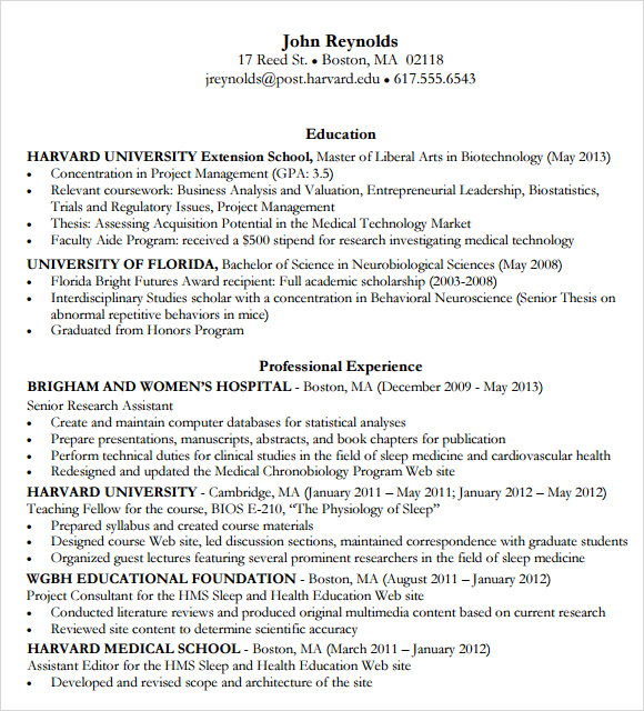 Harvard Resume Template The Harvard Guide To Your Job Search Sponsored The Crimson Brand 