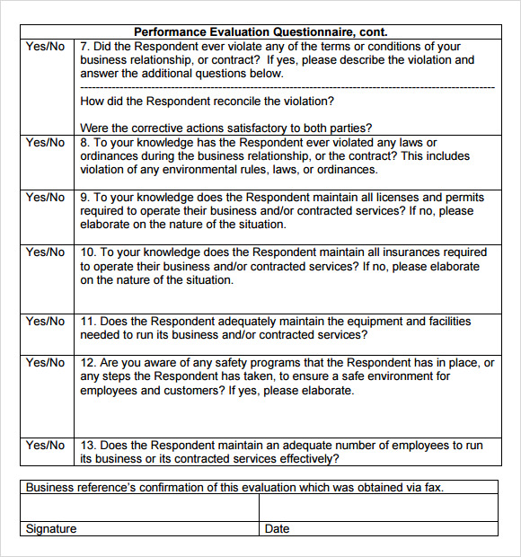 manager evaluation comments