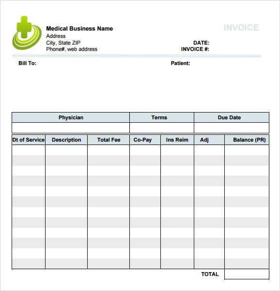 FREE 10+ Medical Invoice Templates in Google Docs Google Sheets