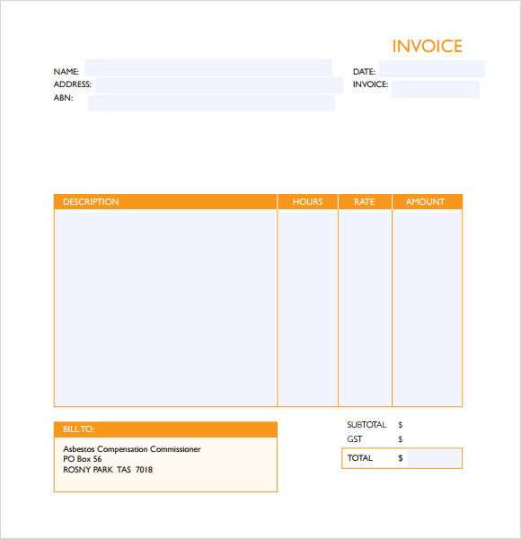 medical invoice form