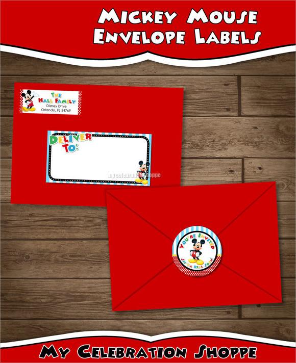 mickey mouse address label template