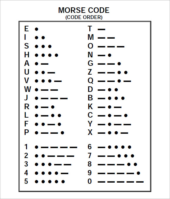 morse-code-printable