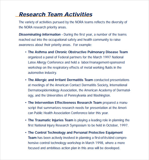 9  Research Agenda Samples Sample Templates