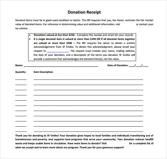 FREE 9 Donation Receipt Templates In Google Docs Google Sheets Excel MS Word Numbers