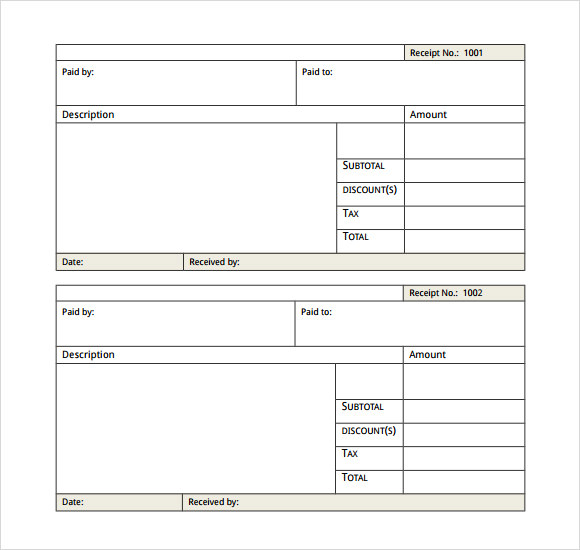 payment receipt example template