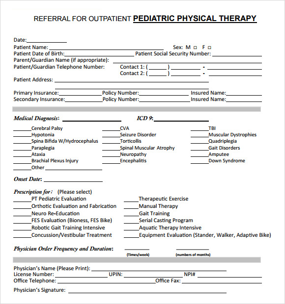 Physical Therapy Initial Evaluation Template