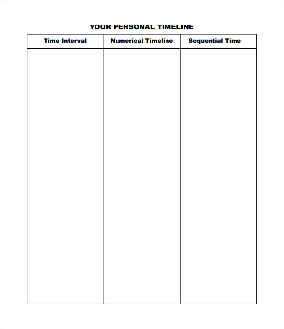 personal history timeline template