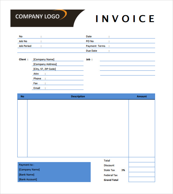 service invoice template excel download free