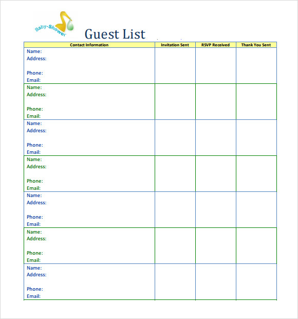 FREE 8 Baby Shower Checklist Samples In Google Docs MS Word Pages 