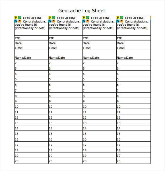 printable log sheet template1