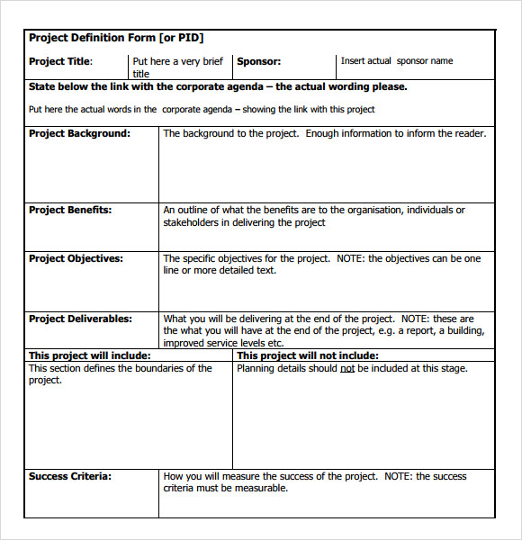 project management template1