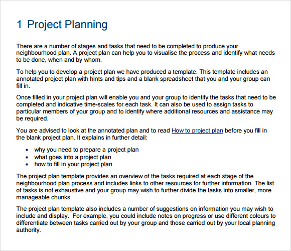 FREE 9 Project Planning Templates in PDF