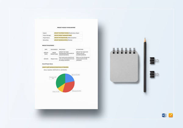 project weekly status report template