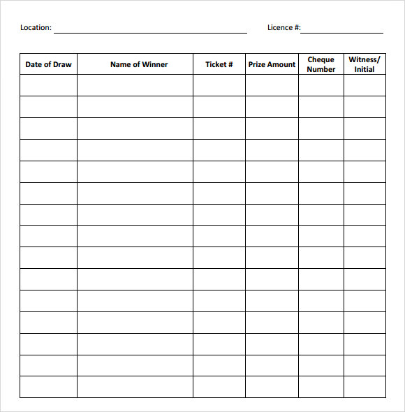 Printable Raffle Tickets Sheets