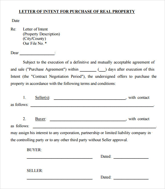 FREE 10 Sample Offer To Purchase Real Estate Forms In PDF Word