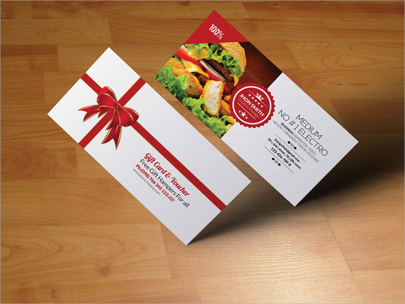 restaurant gift card template