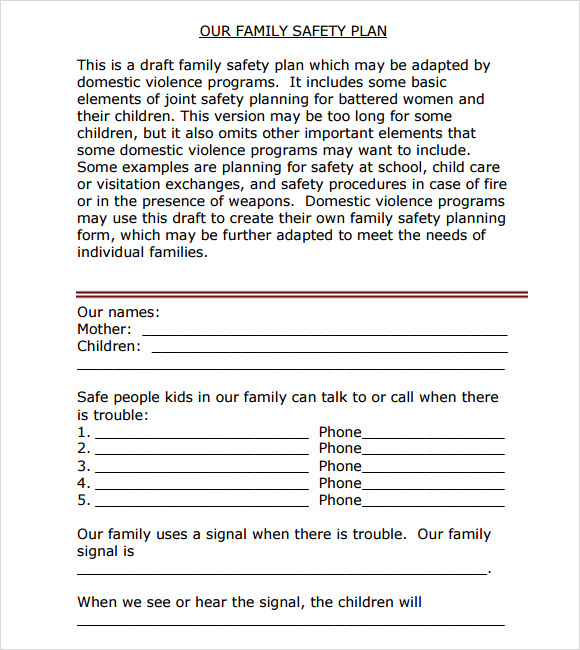 FREE 13+ Safety Plan Templates in Google Docs | MS Word | Apple Pages