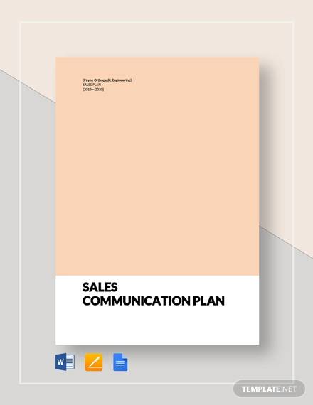 sales communication plan template