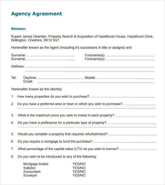 FREE 12+ Agency Agreement Templates in Google Docs MS Word Pages PDF