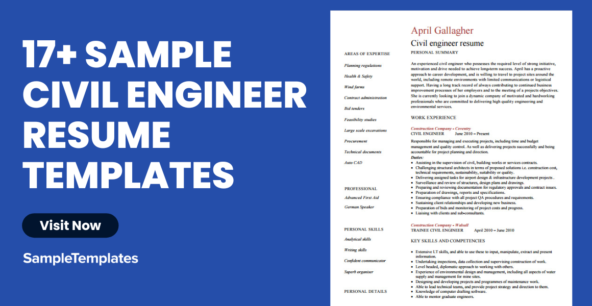 Free 17+ Sample Civil Engineer Resume Templates In Pdf 