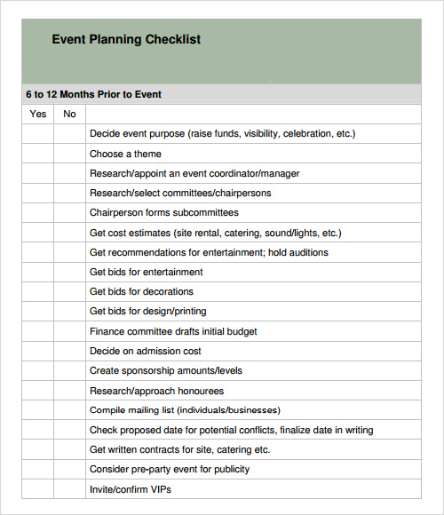 sample event planning checklist