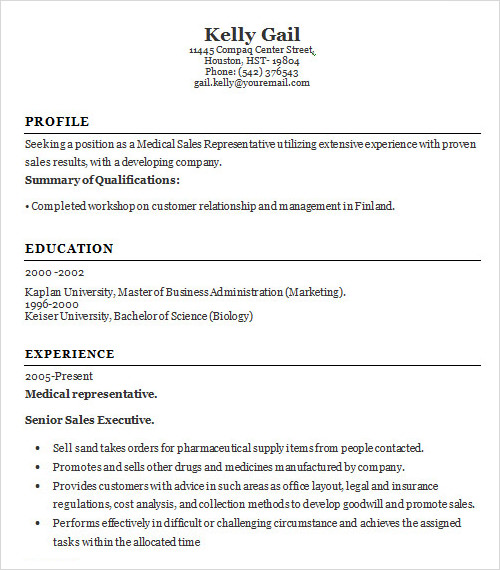 online resume template word document