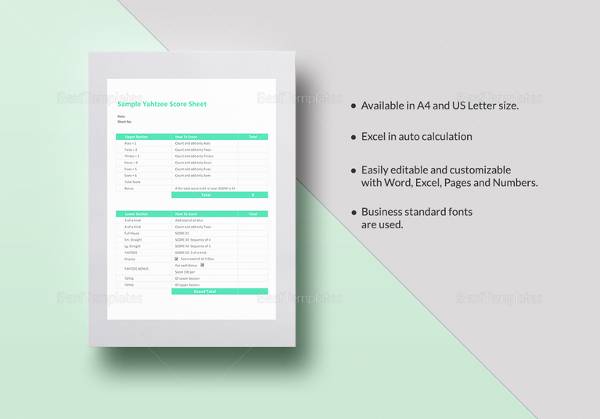 sample yahtzee score sheet template1