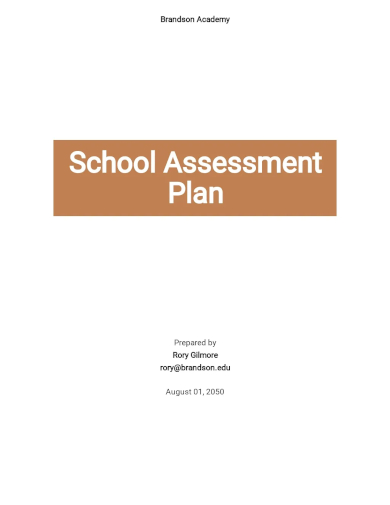 school assessment plan template