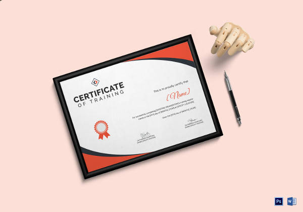 shooting training certificate template