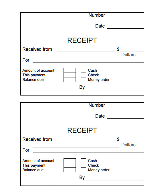 simple cash receipt template