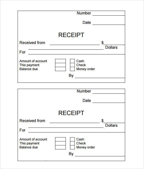 Printable Simple Cash Receipt Template Printable Templates