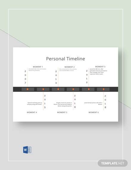 simple personal timeline template