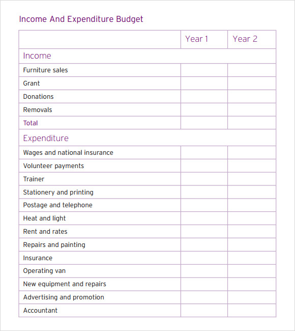 Business plan operating budget template