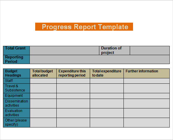 status report template