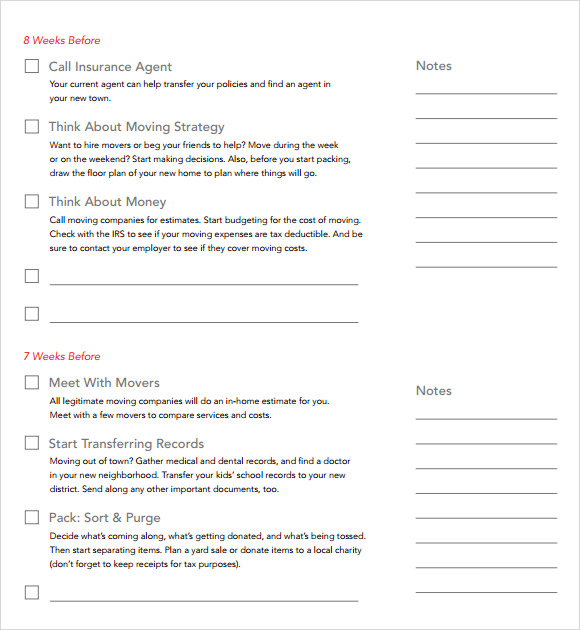 stay organized with a printable moving checklist