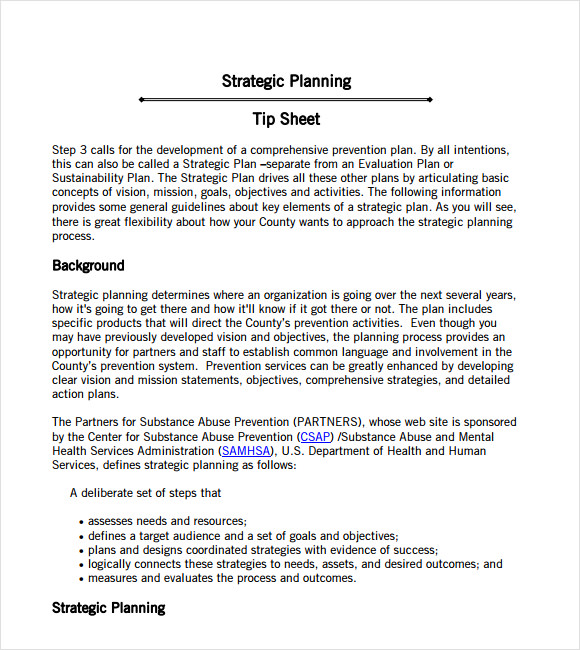 FREE 25 Strategic Plan Templates Free Samples Examples 