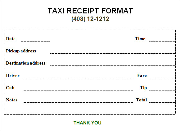 17+ Taxi Receipt Template - Free Samples, Examples, Format