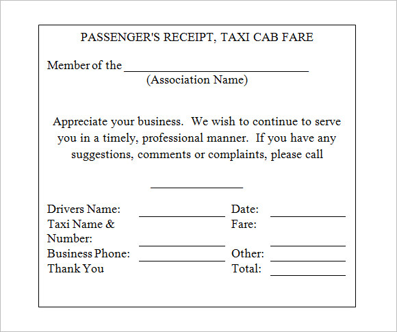 FREE 18 Taxi Receipt Templates In Google Docs