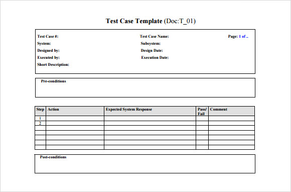 test case template pdf