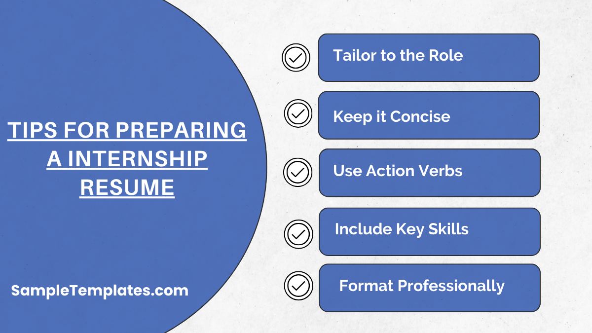 tips for preparing a internship resume