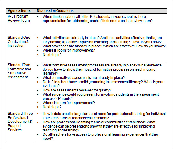 training agenda template microsoft word