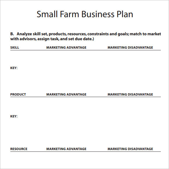 Farm business plan examples