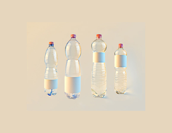 water bottle label template mockup