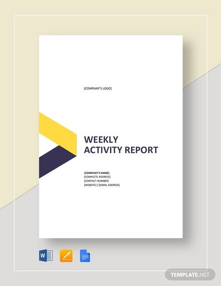 weekly activity report 